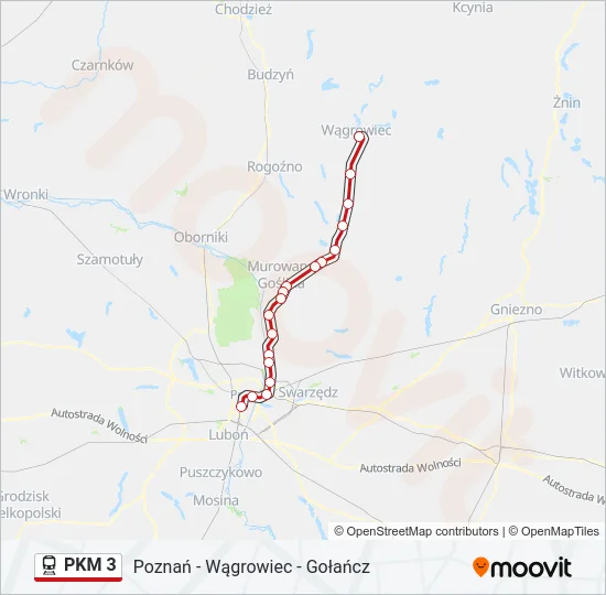 PKM 3 Train Line Map