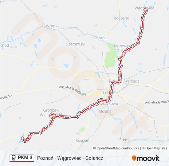 PKM 3 train Line Map