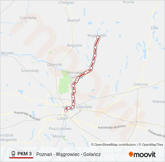 PKM 3 Train Line Map