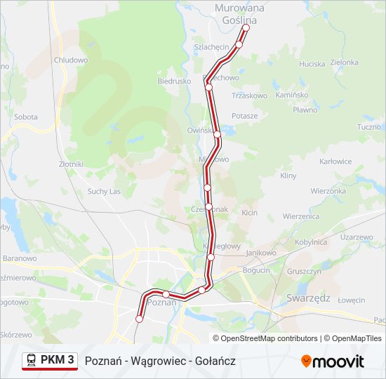 PKM 3 train Line Map