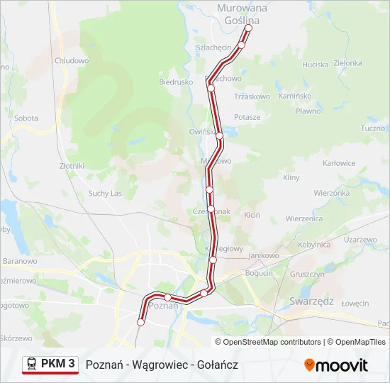 PKM 3 Train Line Map