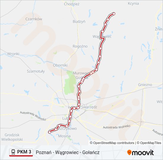 PKM 3 train Line Map