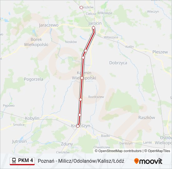 PKM 4 train Line Map