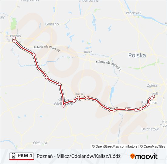 PKM 4 train Line Map