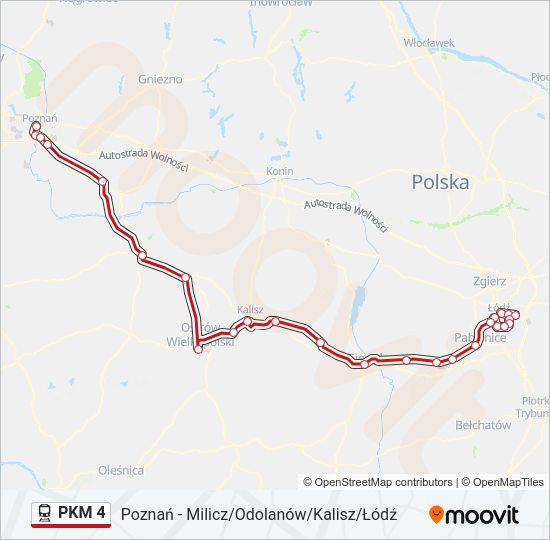 PKM 4 train Line Map