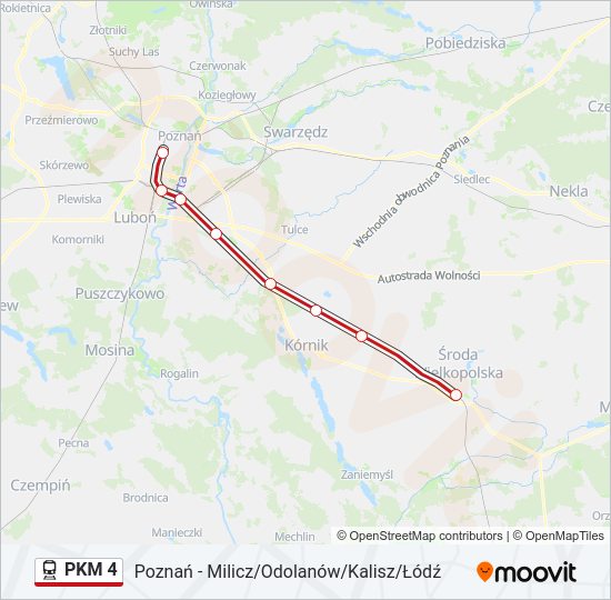 PKM 4 train Line Map