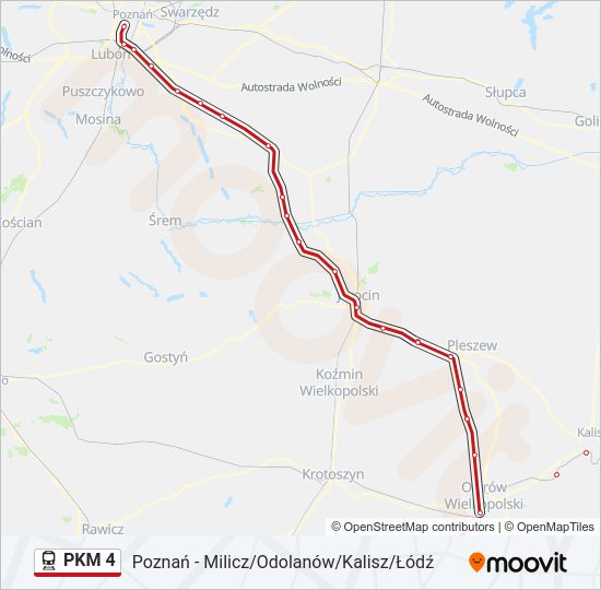 PKM 4 train Line Map