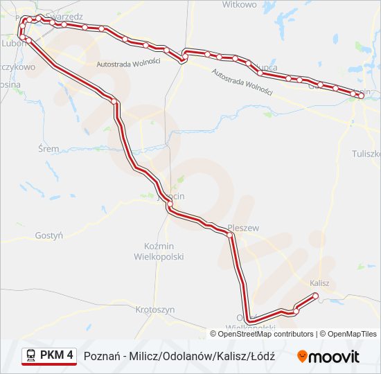 PKM 4 train Line Map