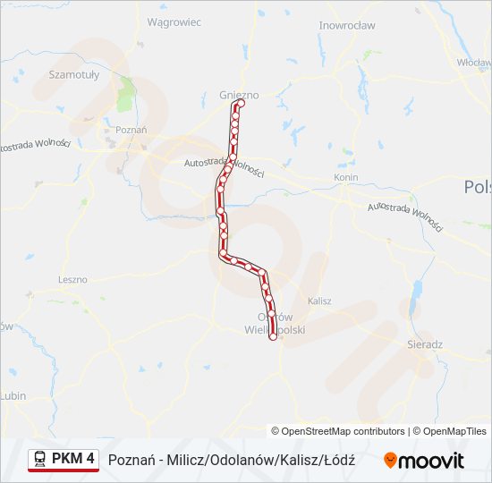 PKM 4 train Line Map