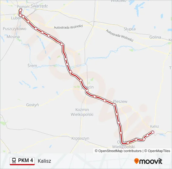 PKM 4 Train Line Map
