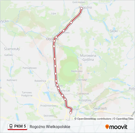 PKM 5 Train Line Map