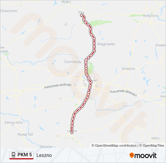 PKM 5 train Line Map