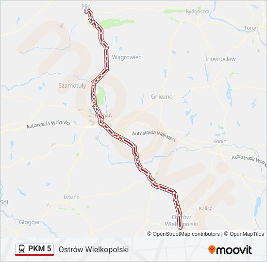 PKM 5 train Line Map