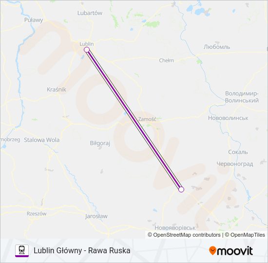 TLK 22019 train Line Map