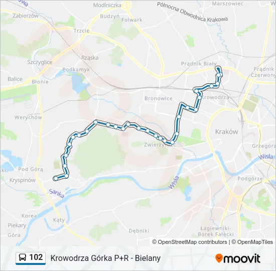102 Bus Line Map