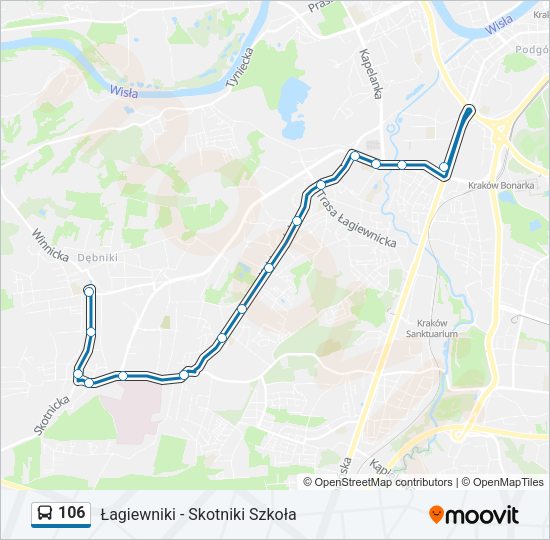 106 bus Line Map