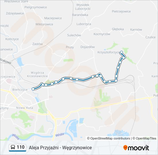 110 bus Line Map