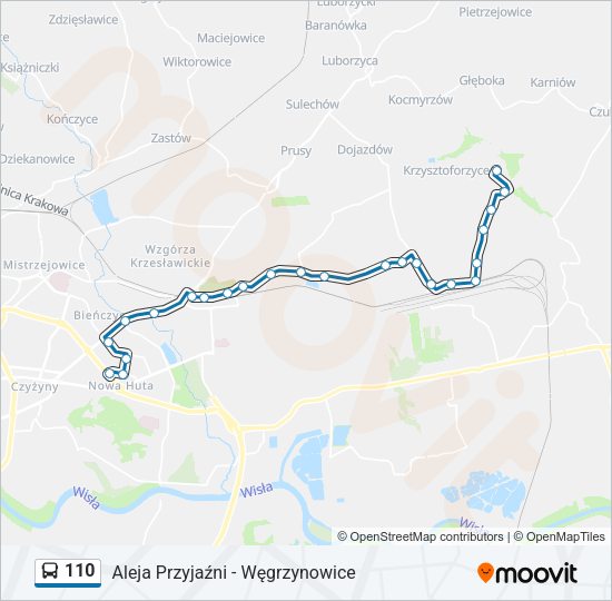 110 bus Line Map