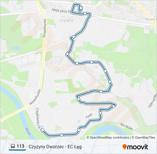 Автобус 113: карта маршрута