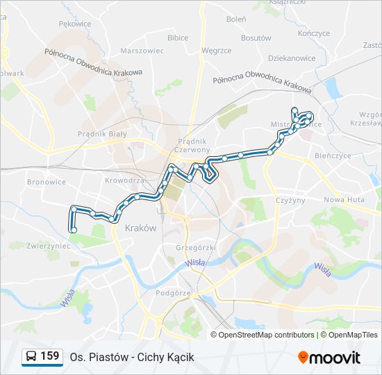 159 bus Line Map