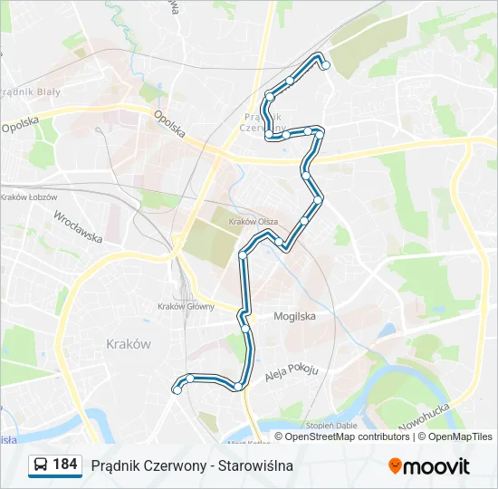 184 Bus Line Map