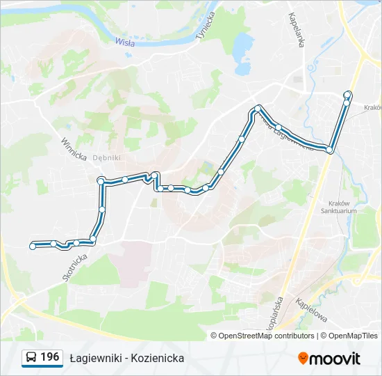 Автобус 196: карта маршрута