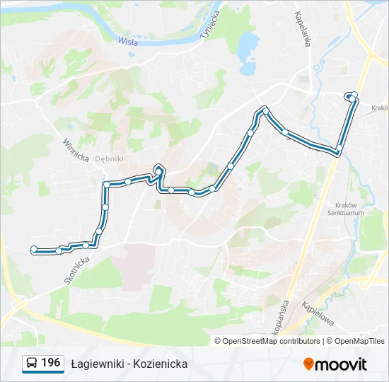 Автобус 196: карта маршрута