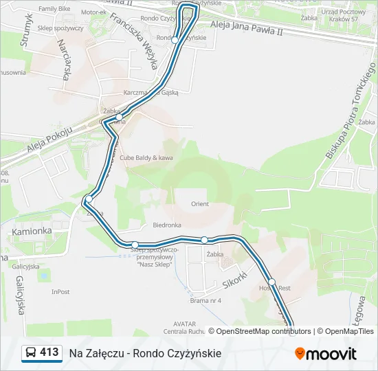 413 Bus Line Map