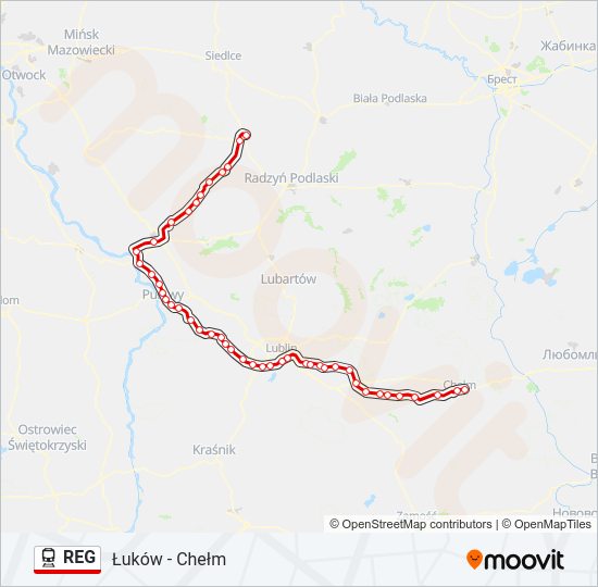 REG train Line Map