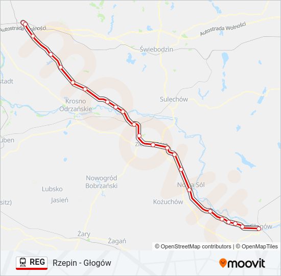 REG train Line Map