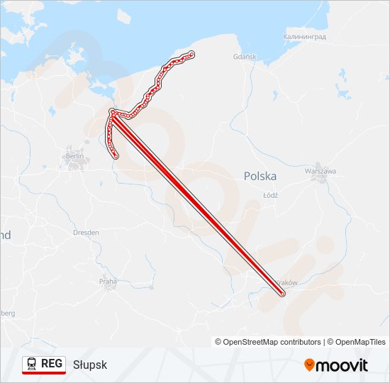 REG train Line Map