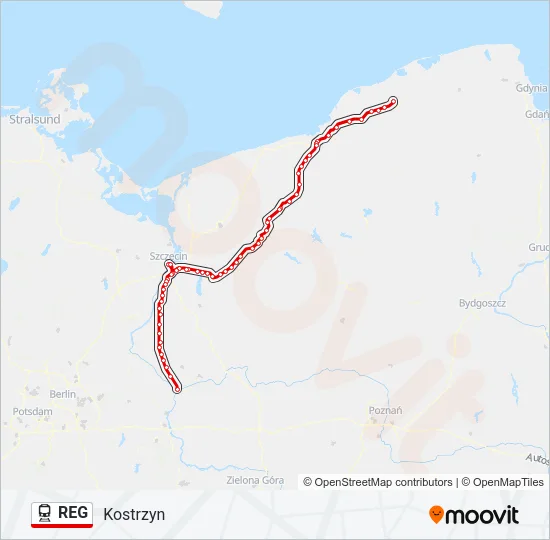 REG Train Line Map