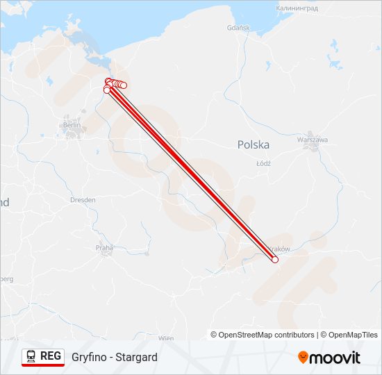 REG train Line Map