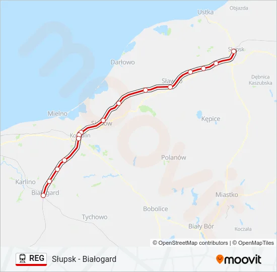 REG Train Line Map