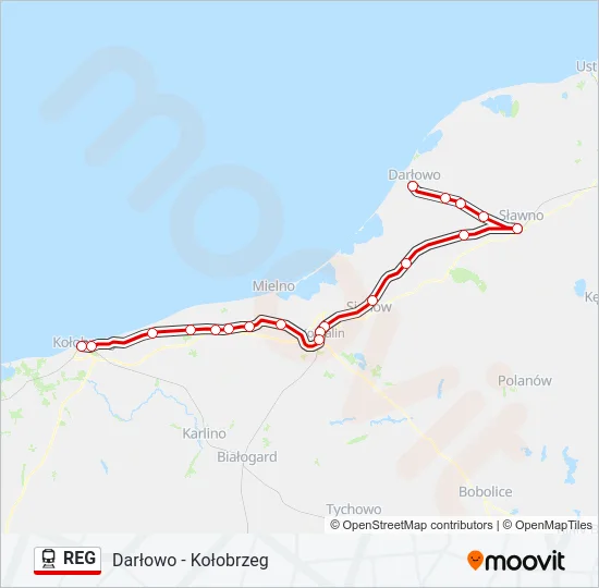 REG Train Line Map