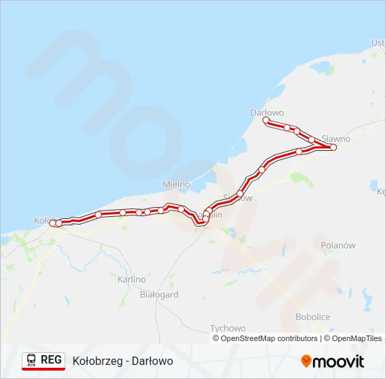 REG Train Line Map