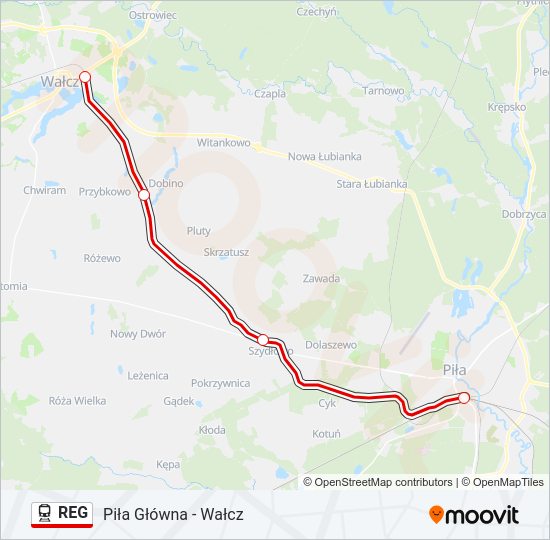 REG train Line Map