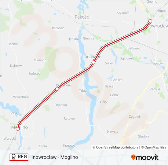 REG Train Line Map