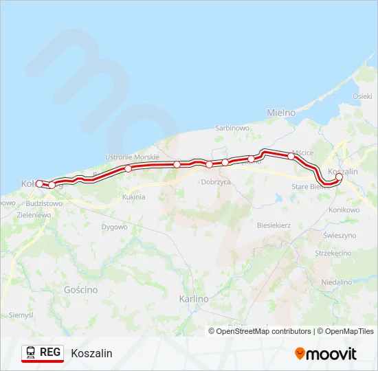REG Train Line Map