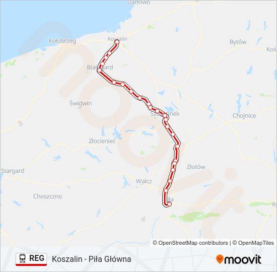 REG train Line Map