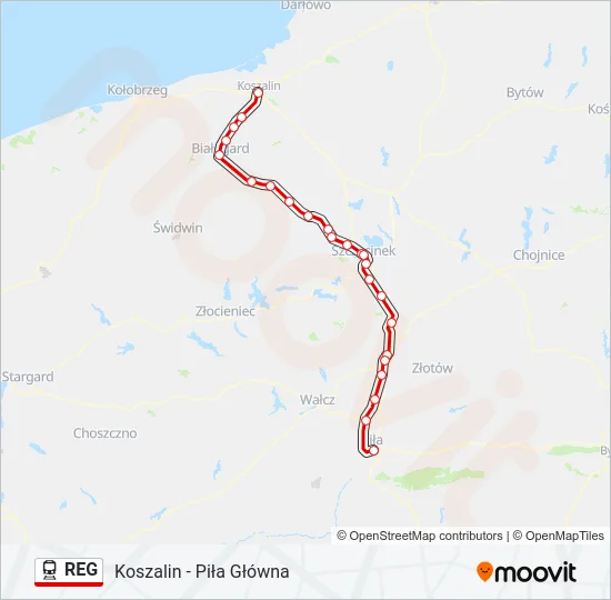 REG Train Line Map