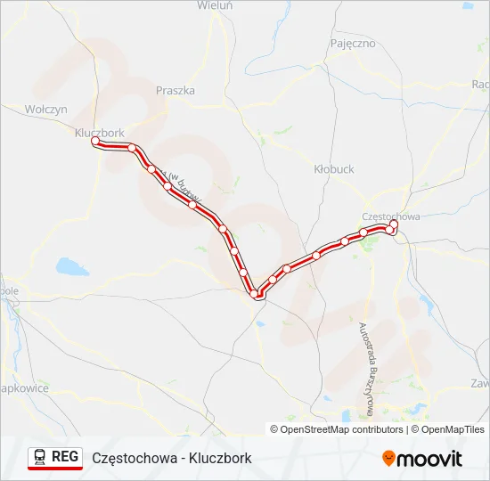 REG Train Line Map
