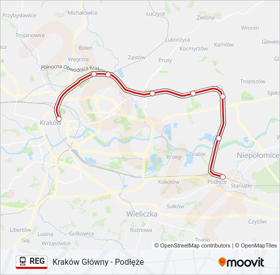 REG train Line Map