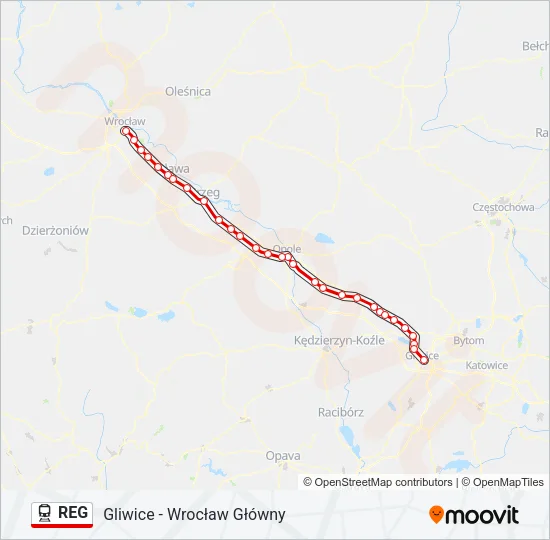 REG Train Line Map