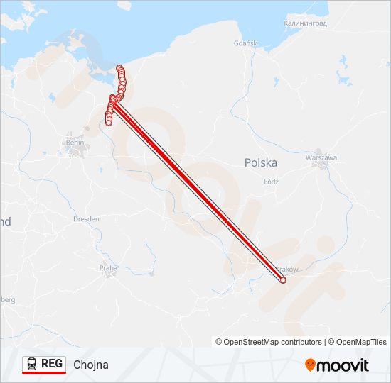 REG train Line Map