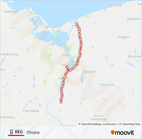 REG Train Line Map
