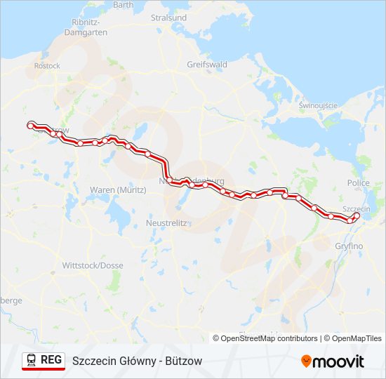 REG train Line Map