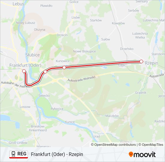 REG train Line Map