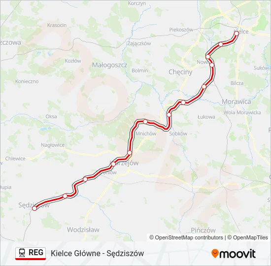REG Train Line Map