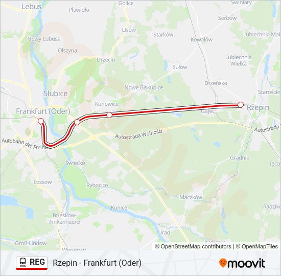 REG train Line Map